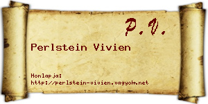 Perlstein Vivien névjegykártya